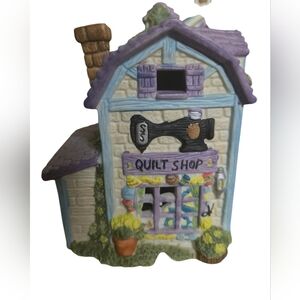 Lot Vintage Easter Porcelain Houses Village one resin tower